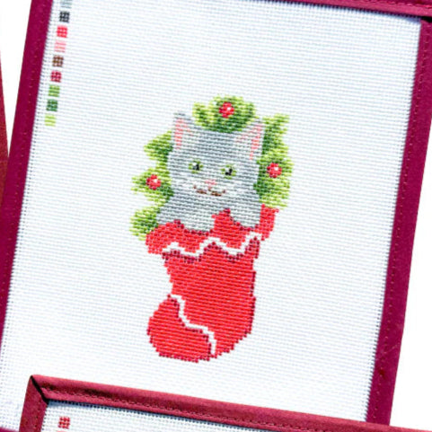 SBS125 - Gray Kitten Stocking