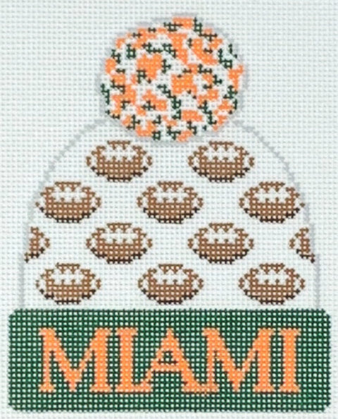 H-115 - Beanie - University of Miami Football