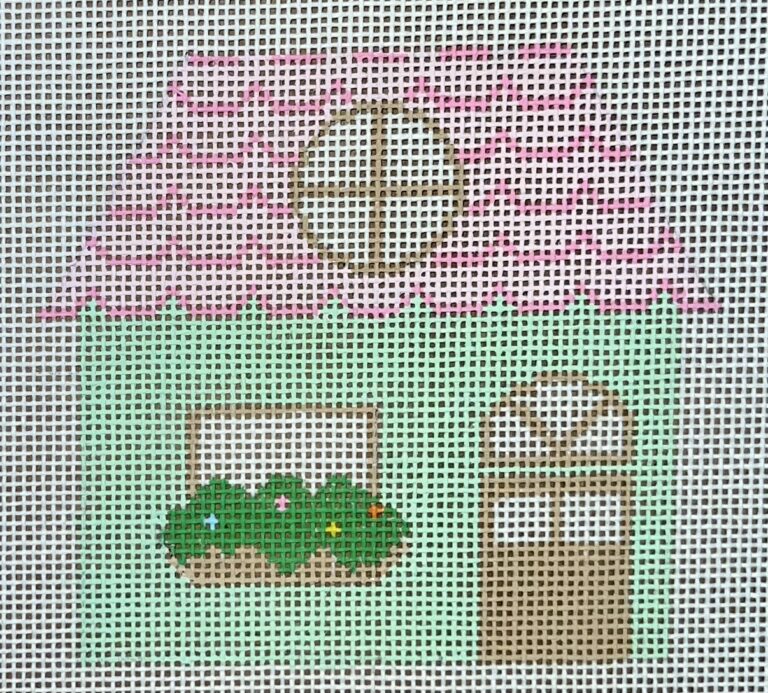 HB-403 -  Cottage - Green and Pink
