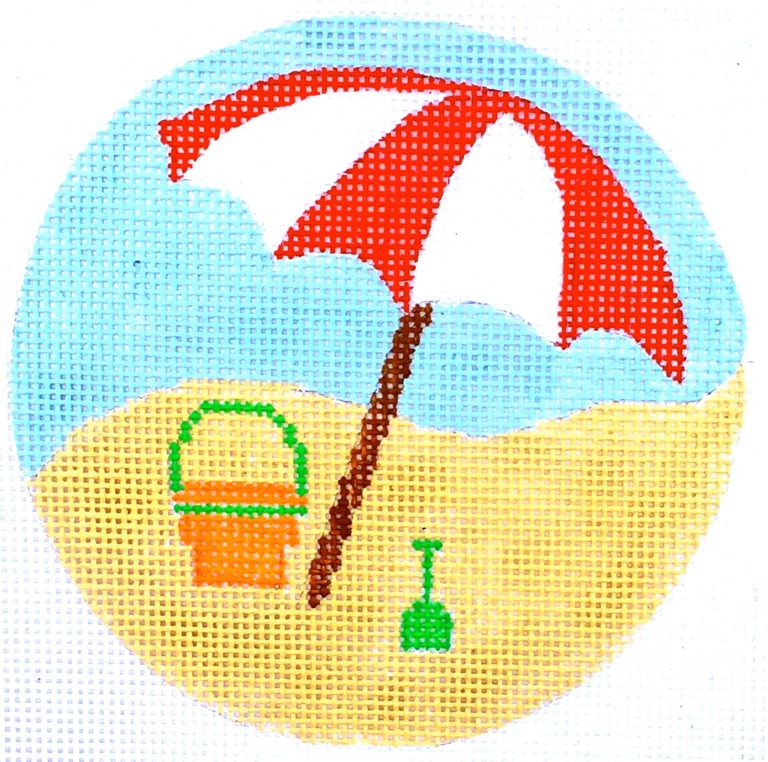 HB-516 - Umbrella Red Coaster/Ornament
