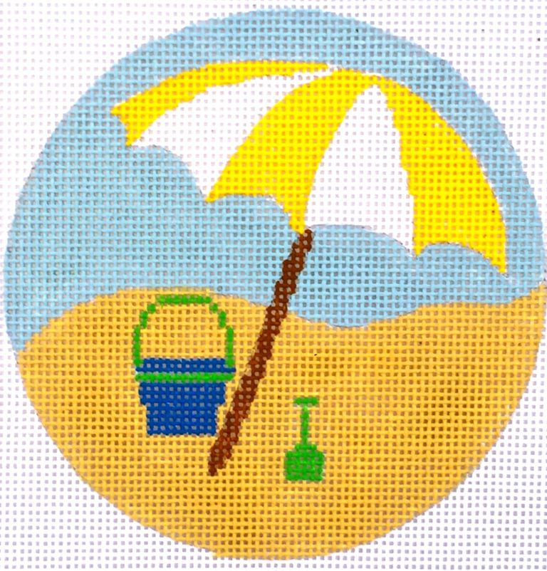 HB-519 - Umbrella Yellow Coaster/Ornament