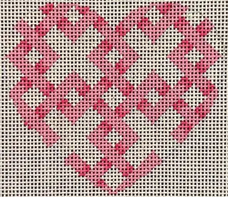 AT HE859 - Pink Diamond Lattice Heart