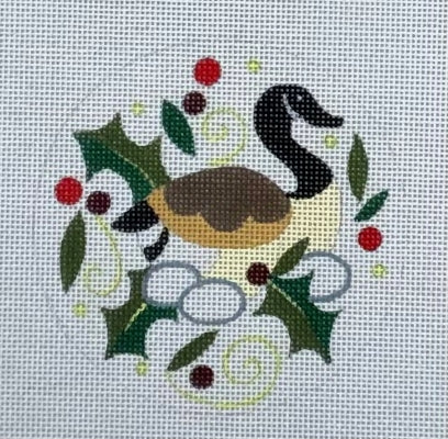 HO2207 - Geese a Laying Round Ornament