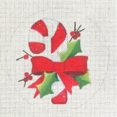 HO2308 - Peppermint 5" Round Ornament