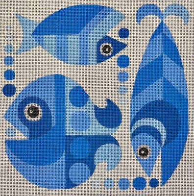 HO2551 - Blue Fish Square