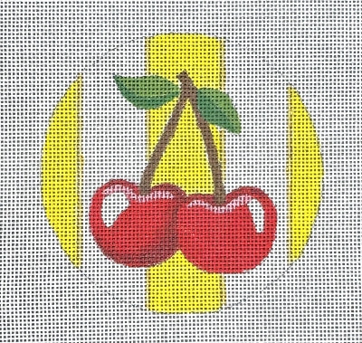 HO2750 - Yellow Stripe Cherry Ornament