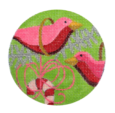 HO664 - Pink Birds Ornament