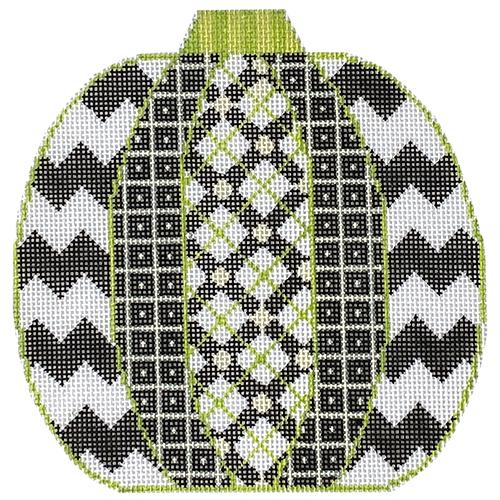 HW128-BW - Pumpkin Patchwork - Plaid - Black & White