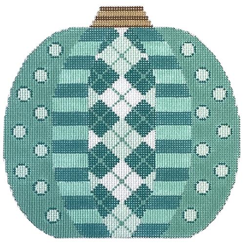 HW128A-T - Pumpkin Patchwork - Argyle - Teal
