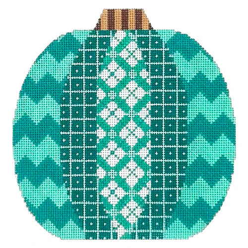 HW128-T - Pumpkin Patchwork - Plaid - Teal