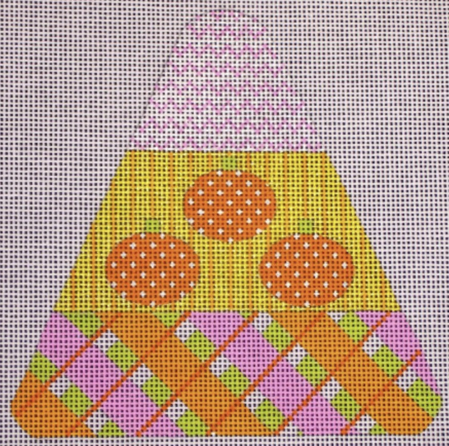 HW129D - Candy Corn - Pumpkin Plaid