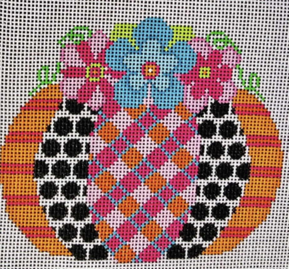 HW147-1 - Pumpkin Flower Patch Mini - Plaid