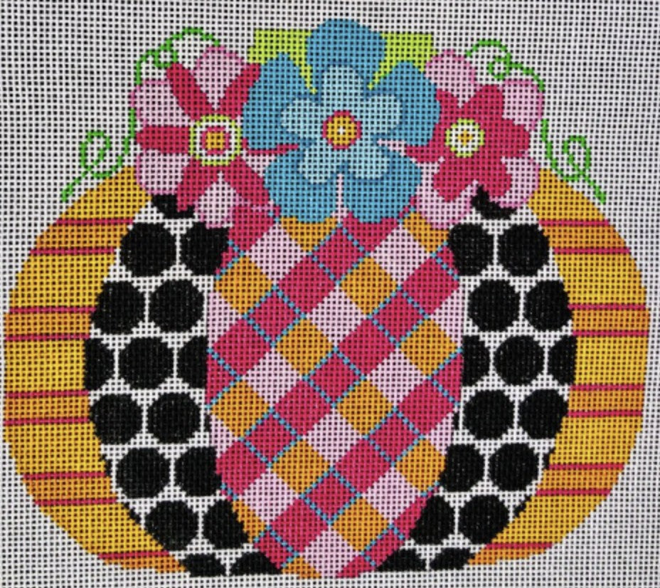 HW147- Pumpkin Flower Patch - Plaid