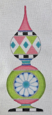 HO3101 - Pink and Green Finial 12"
