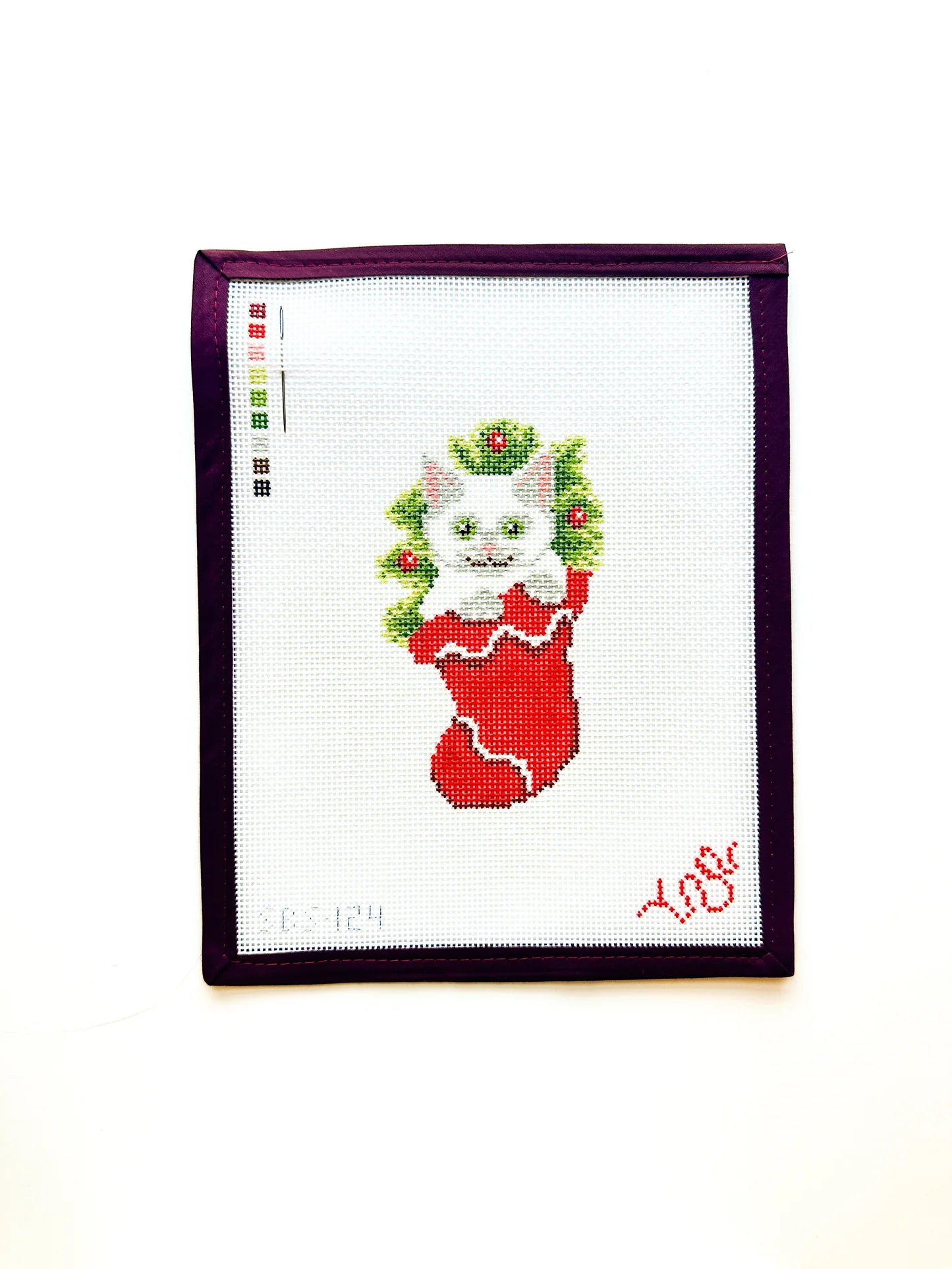 SBS124 - White Kitten Stocking