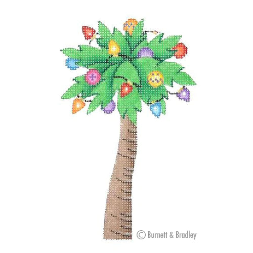 BB 0769 - Christmas by the Sea - Palm Tree Decorated with Lights