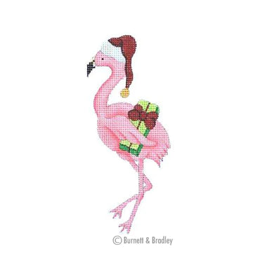 BB 0789 -  Christmas by the Sea - Flamingo with Santa Hat