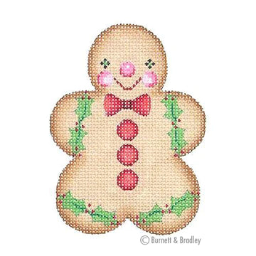 BB 0929 -  Gingerbread Boy - Red Bow Tie