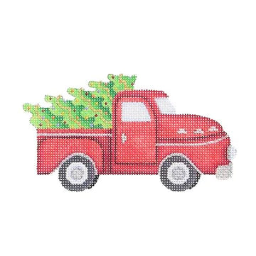 BB 1476 - Red Truck with Tree Ornament