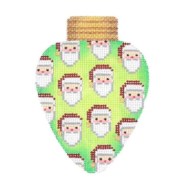 BB 2823 - Christmas Light - Green with Santa Faces