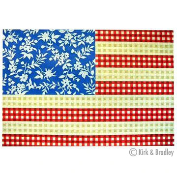 KB 032 - Floral Flag - Stars and Stripes