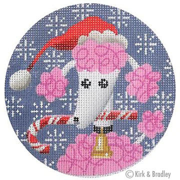 KB 072 - Pink Poodle Xmas Circle