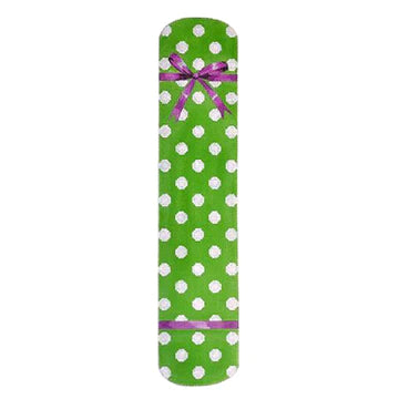 KB 200 - Polka Dot & Bow Eyeglass Case Green