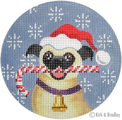 KB 245 - Pug Dog Xmas Circle