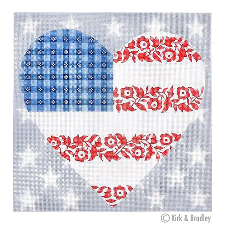 KB 250 - Floral Flag - Stars & Stripes