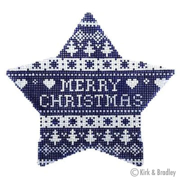 KB 456  - Navy Nordic Merry Xmas Star