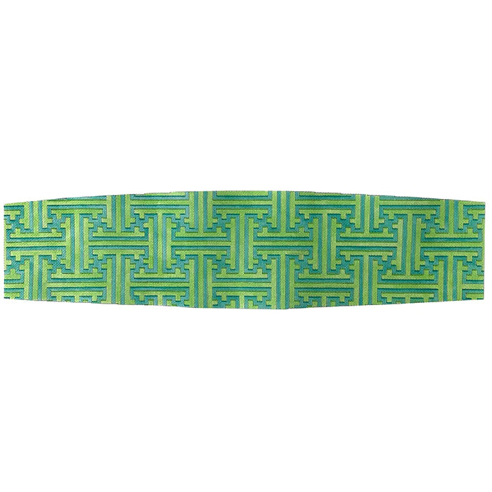 AT CB501LA - Lime/Aqua Fretwork Cummerbund