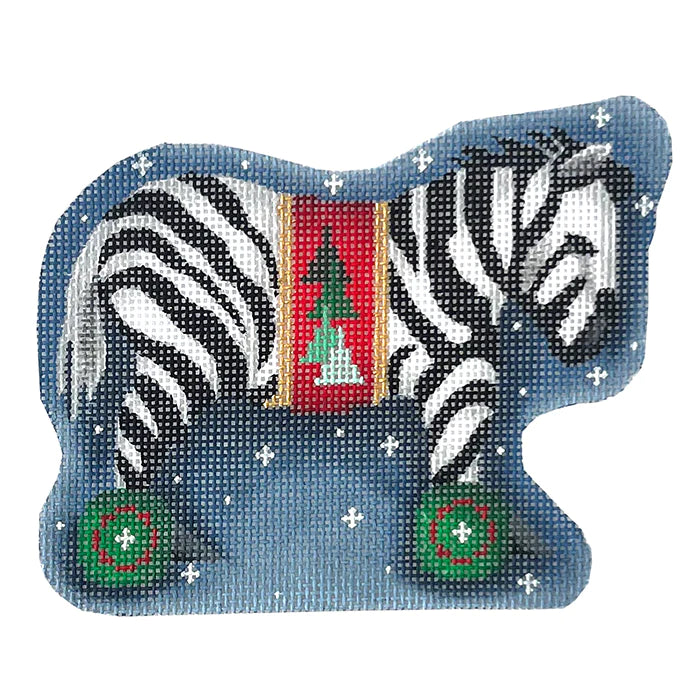 AT CT2078 - Trees on Red Zebra on Wheels Ornament