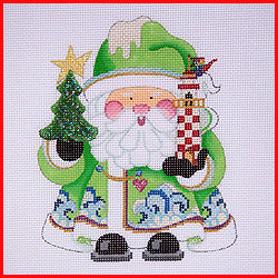 COSA-13 - Green Santa with Tree and Light House