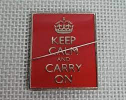 Keep Calm and Carry On Needle Minder