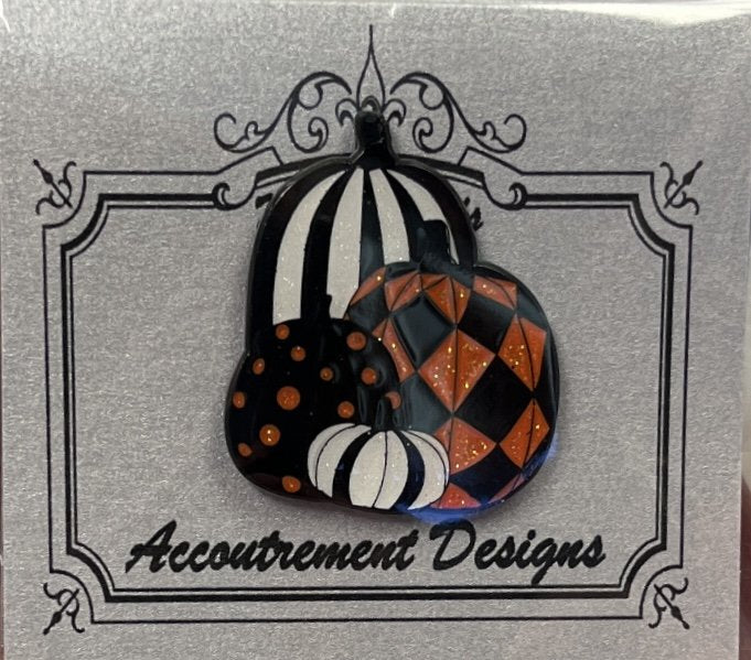 Funky Pumpkins (Black/White/Orange) Needle Minder