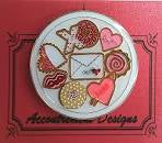 Valentine Cookie Plate Needle Minder