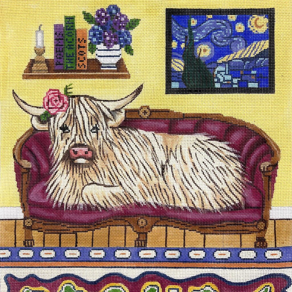 GE-P377 - Highland Cattle with Starry Night