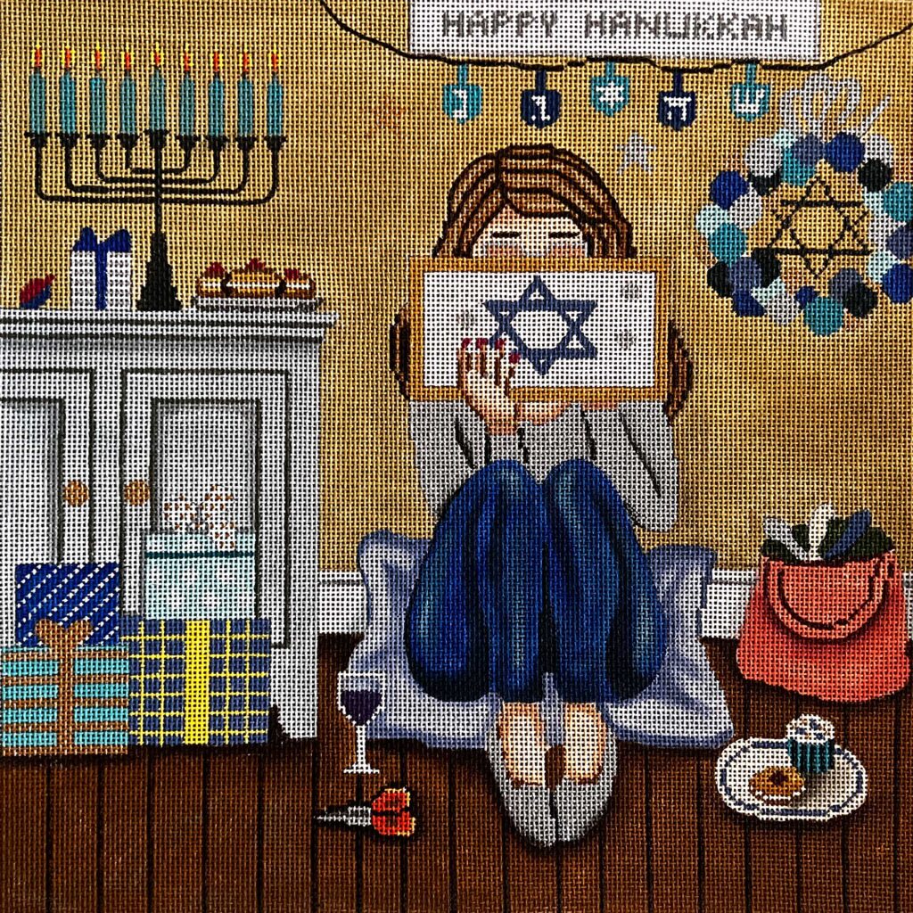 GE-P347 - Hanukkah Stitching Girl
