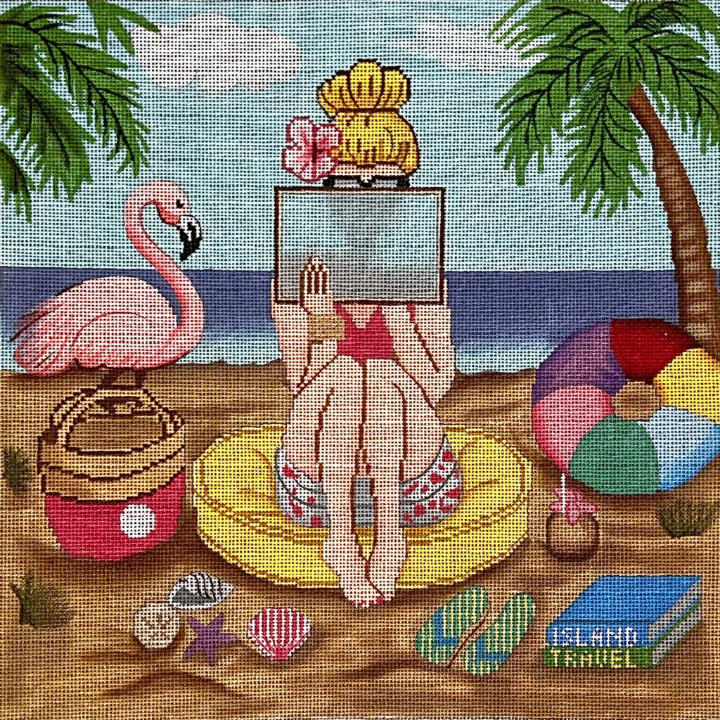 GE-P277 - Beach Stitching Girl