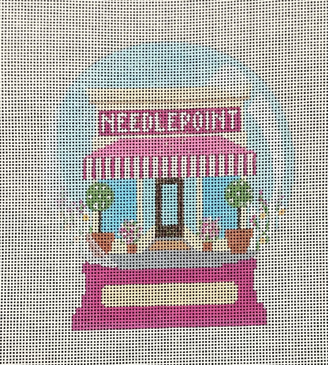 AL-063 - Needlepoint Store Snow Globe