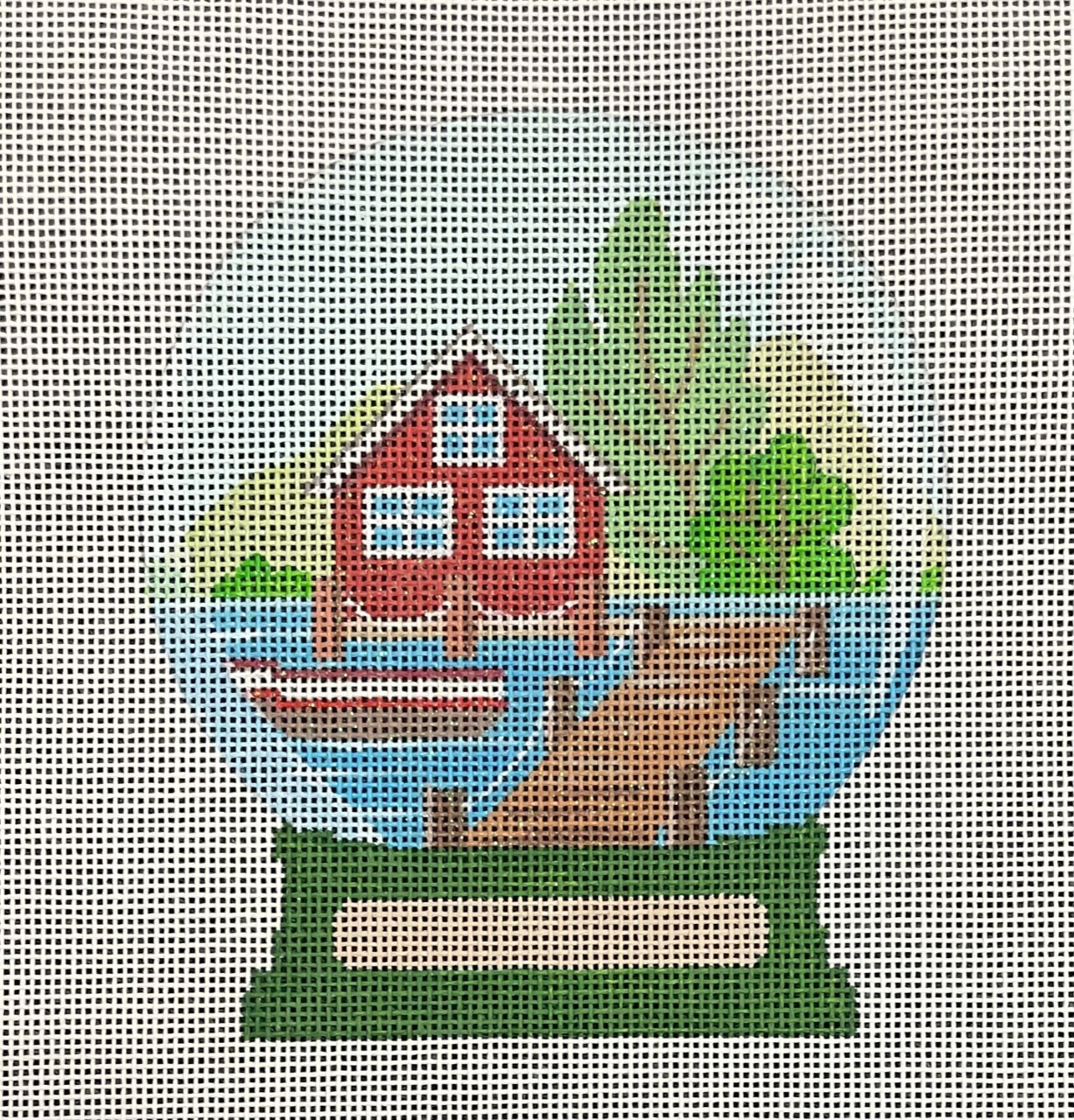 AL-064 - Lake House Snow Globe