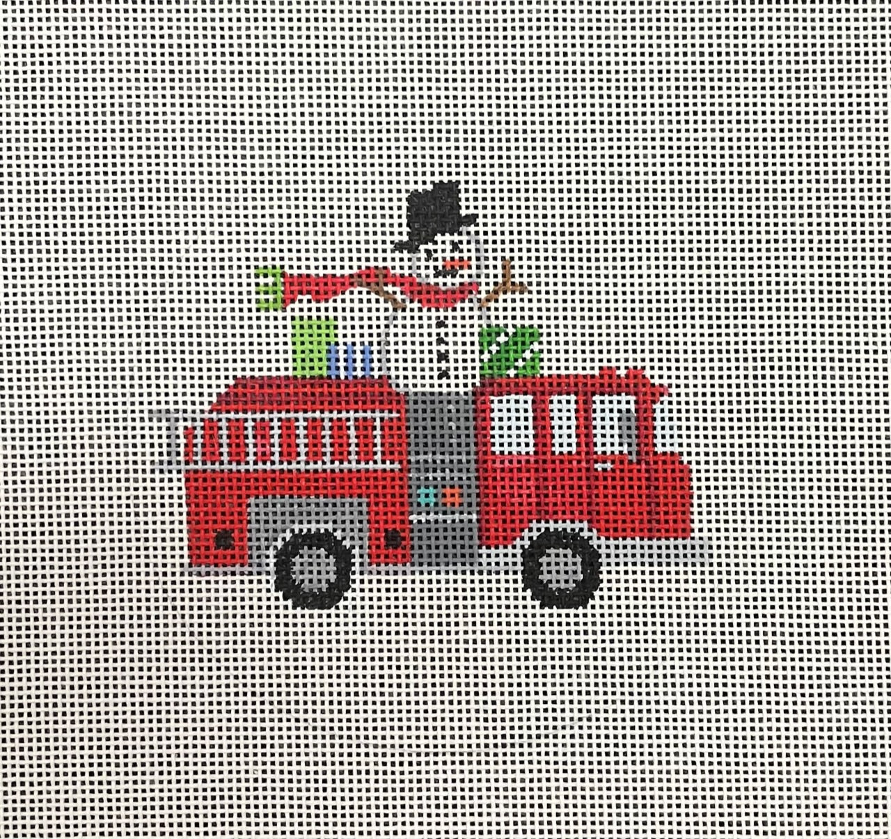 AL-068 - Firetruck with Snowman