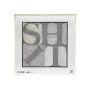 JS-270B - Sh*t Needlepoint Pillow Greyscale