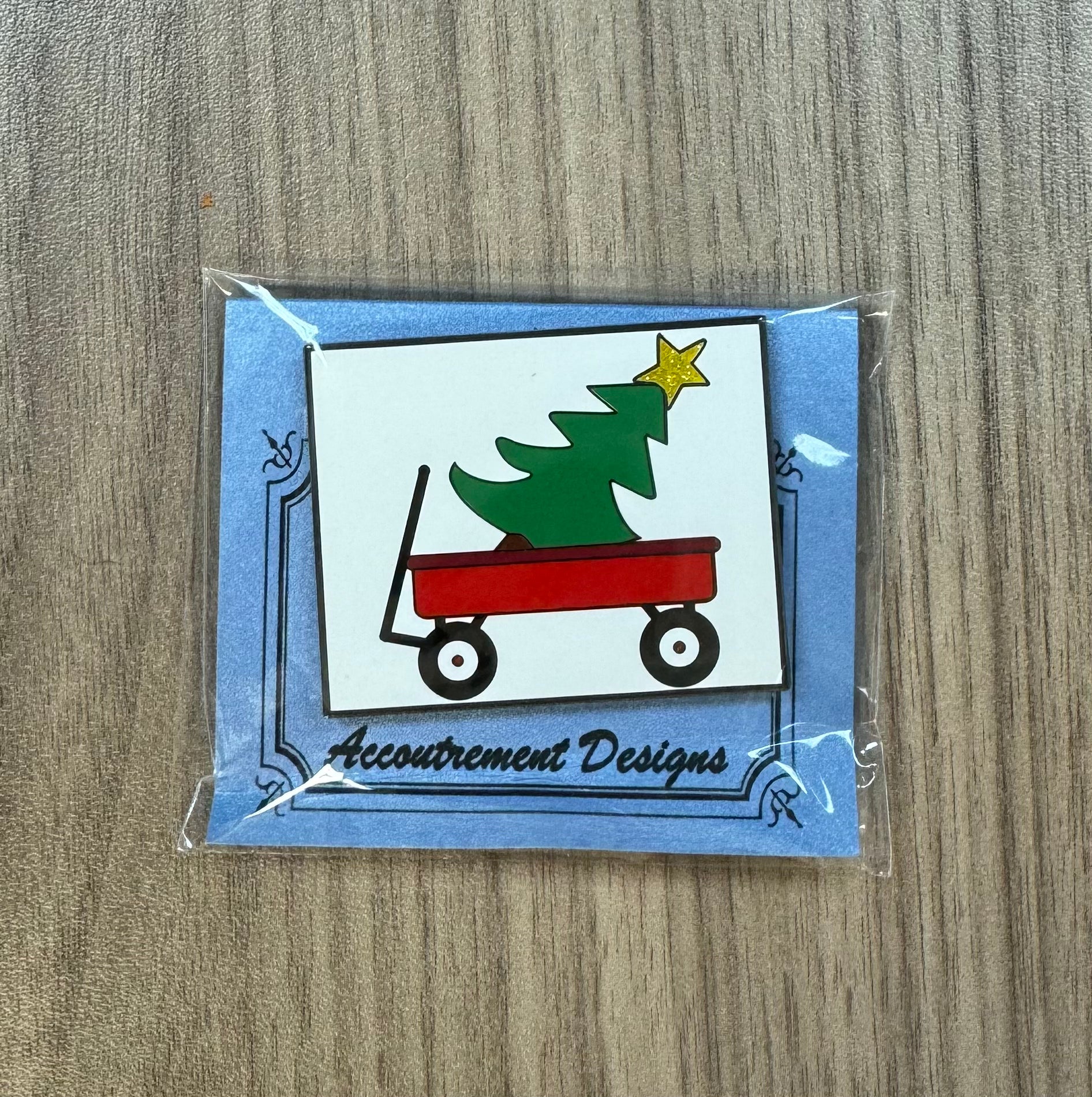 Wagon with Christmas Tree Needleminder