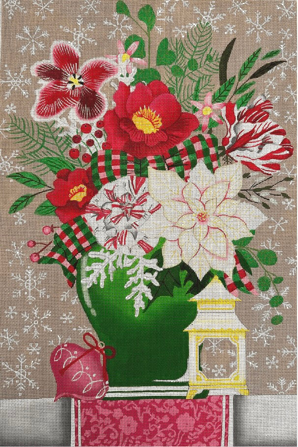 MZ-01 - Christmas Floral Vase