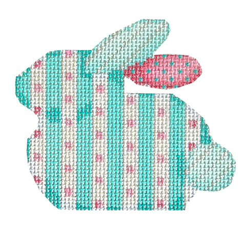 AT BR308 - Aqua Stripes and Dots Bunny