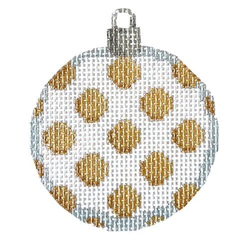 AT CT1481GL - Coin Dot Mini Ball - White with Gold Dot
