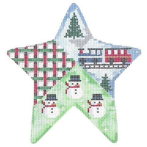 AT CT1717 - Train Snowman Star