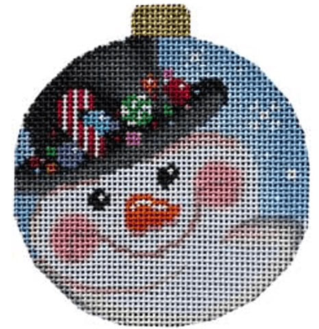 AT CT1802 - Top Hat Snowman Ball Ornament