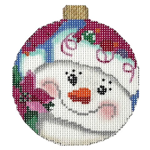 AT CT1803 - Poinsettia Snowlady Ball Ornament